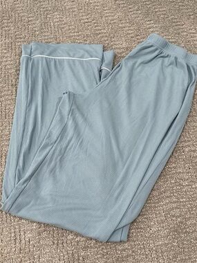 Nicole Miller Light Blue Ribbed Pajama Pants